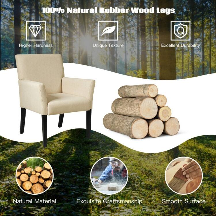 Executive Guest Chair Reception Waiting Room Arm Chair - 27.5" x 23" x 35.5" (L x W x H)