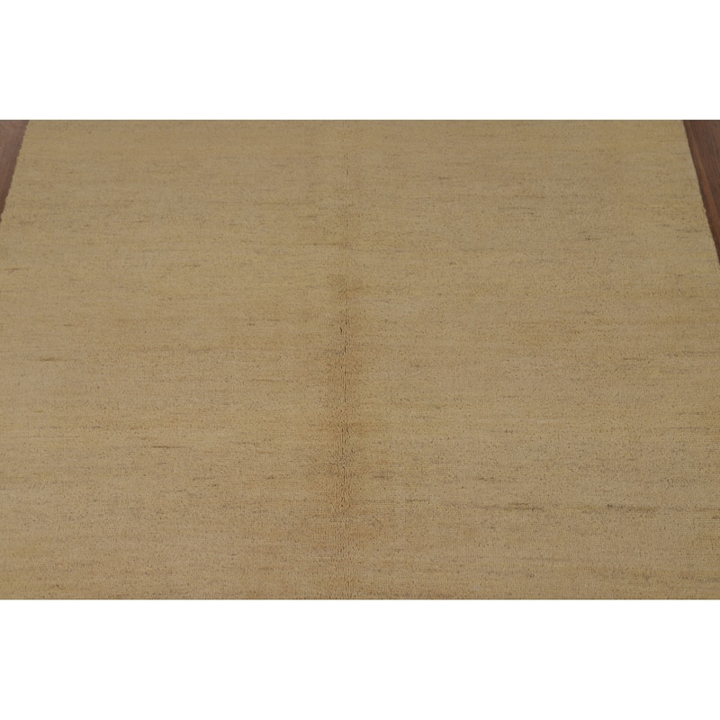 Modern Gabbeh Oriental Rug Handmade Wool Carpet - 4'9"x 6'4"