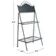 preview thumbnail 13 of 30, SAFAVIEH Outdoor Living Natum Victorian Iron 2-Tier Plant Stand. - 24.5" W x 15.8" L x 43" H