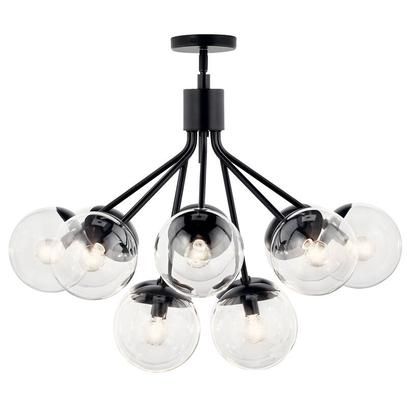 Kichler Lighting Silvarious Clear Glass Convertible Chandelier
