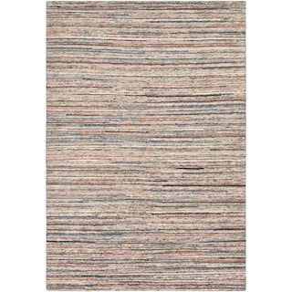 Handmade Enjith Casual Stripe Wool Blend Area Rug