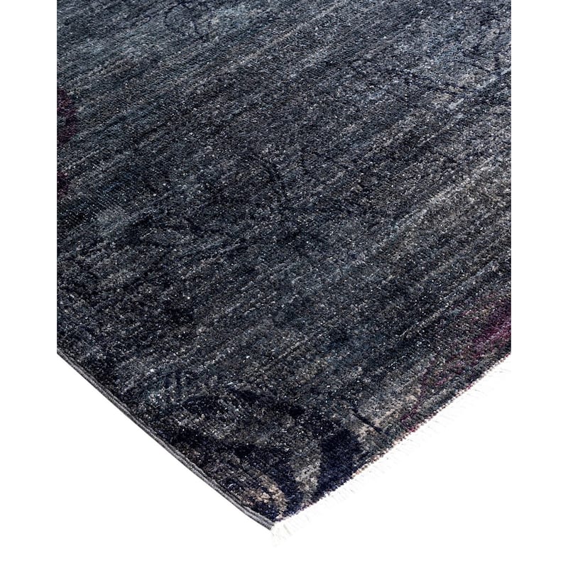 Vibrance One-of-a-Kind Hand-Knotted Area Rug - Gray, 5' 10" x 9' 1" - 5' 10" x 9' 1"