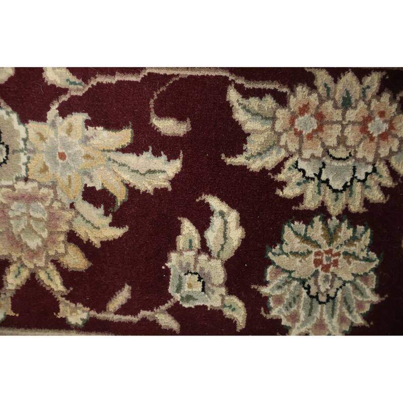 Hand Knotted Oriental 100% Wool Carpet Traditional Floral Beige & Ivories Tabriz Area Rug - 12' 2'' X 9' 2''