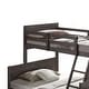 preview thumbnail 4 of 3, Twin over Full Bunk Bed with Reversible Ladder in Charcoal Brown - Charcoal Brown