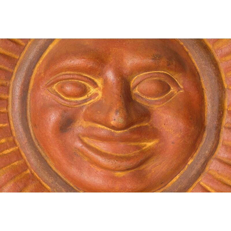 14" Hanging Sol Clay Sun Face