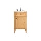 preview thumbnail 1 of 9, Elegant Lighting VF12521 Park Avenue 20" Free Standing Single Basin Natural Wood