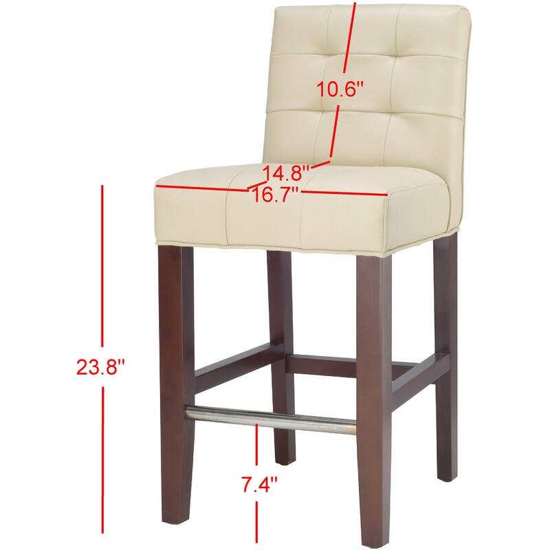 SAFAVIEH Lashunda 24-inch Counter Stool - 16.7" W x 20.1" L x 34.4" H - 17Wx20Dx34H