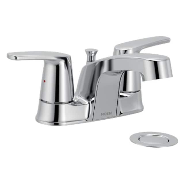 Moen 6499575 Chateau 1.2 GPM Centerset Bathroom Faucet with Pop-Up - Polished Chrome