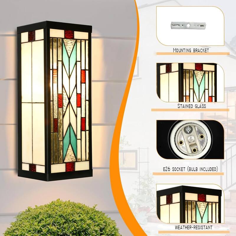 Antique balcony light arrow wall light alloy steel, glass hallway light