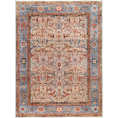 Serapi One-of-a-Kind Hand-Knotted Area Rug - Gray - 9' 0" x 11' 10"
