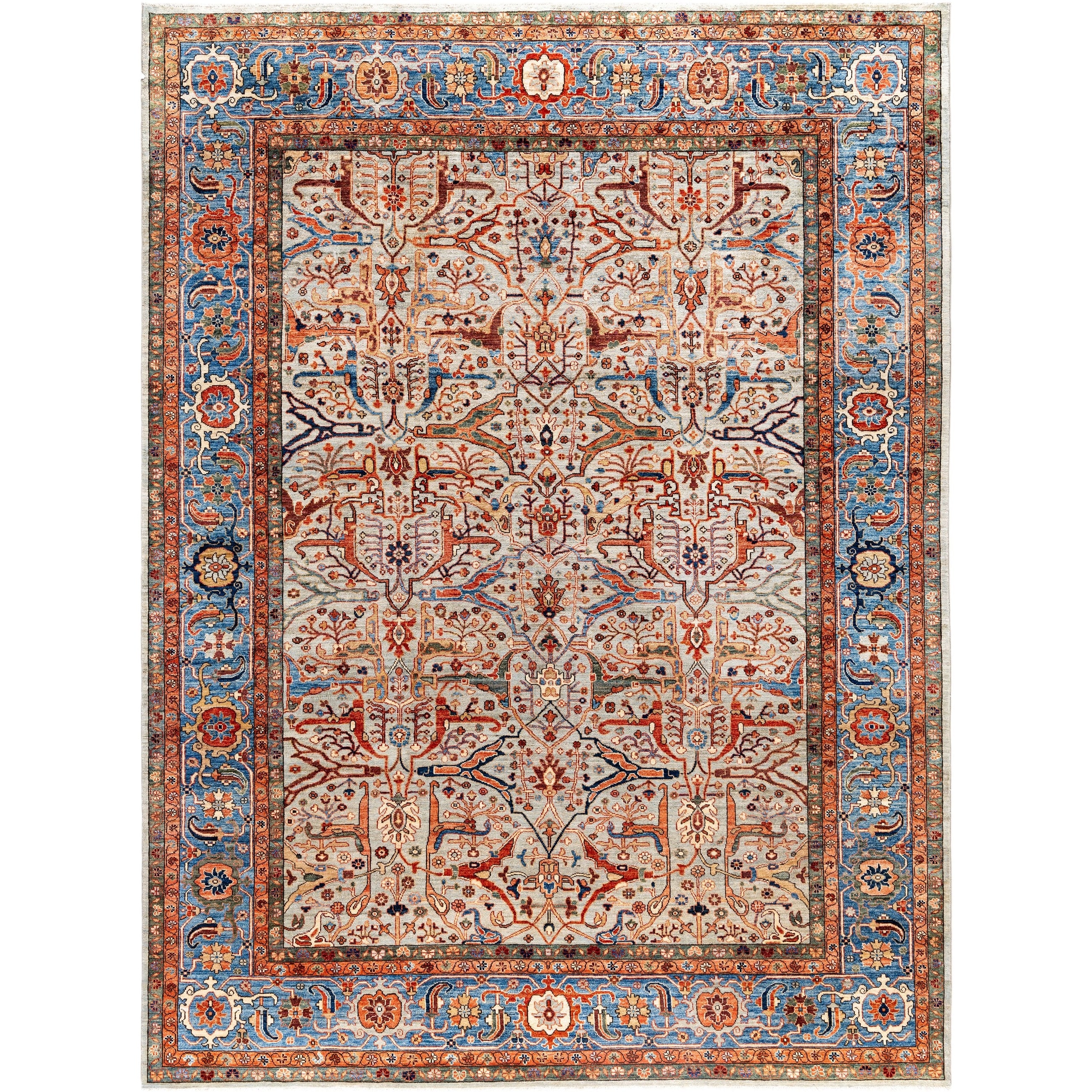 Serapi One-of-a-Kind Hand-Knotted Area Rug - Gray - 9' 0" x 11' 10"