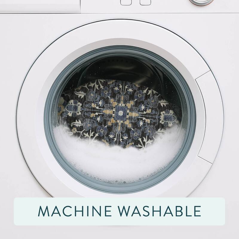 Machine Washable Indoor/ Outdoor Traditional Savannah Chantille Rug