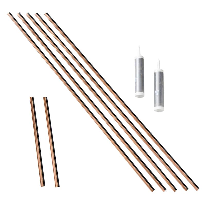 Fasade Backsplash Accessory Kit - Trim Kit - Polished Copper