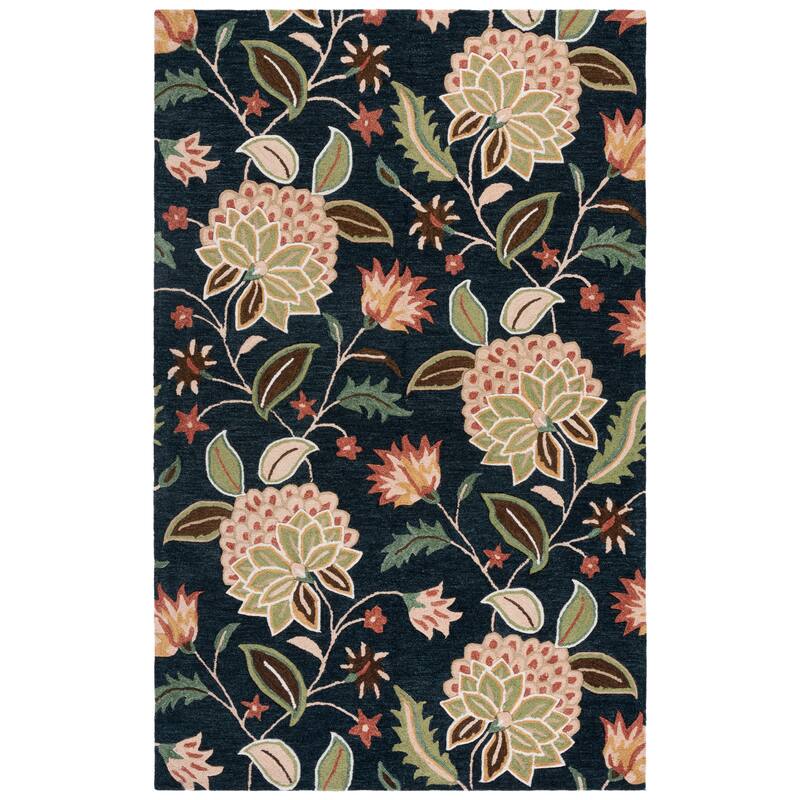SAFAVIEH Handmade Jardin Shemsie Floral Wool Rug
