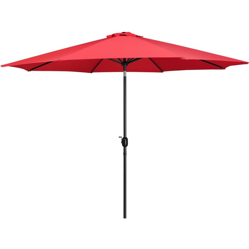 Yaheetech 11FT Patio Umbrella Market Umbrella for Outdoors - Red