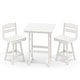 preview thumbnail 34 of 48, 3-Piece HDPE Counter Height Bar Set with 2 24.8'' Height Swivel Bar Stools and 29.92'' W Square Bar Table,Pub table sets of 3