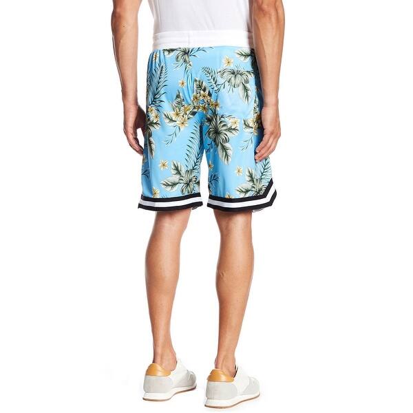 Shop American Stitch Mens Floral Shorts Large Blue 9 Inseam