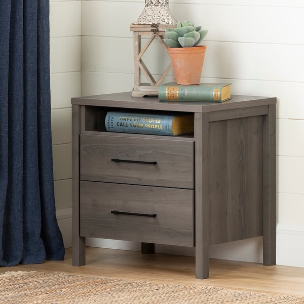 Shop South Shore Gravity 2 Drawer Nightstand Overstock 10092518