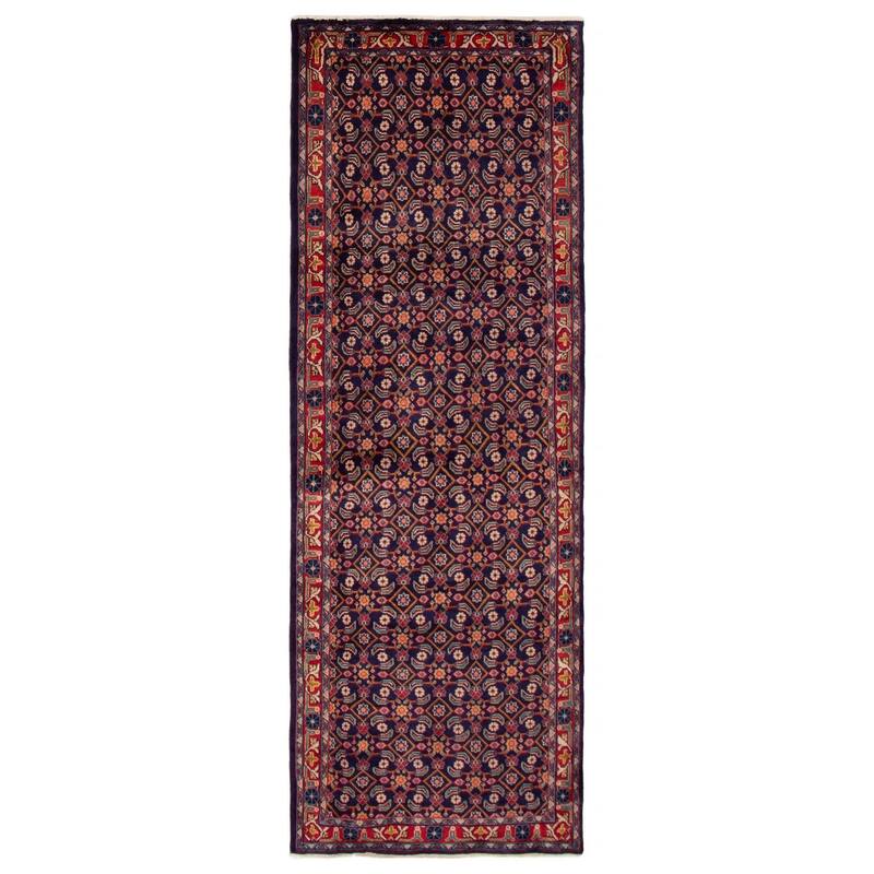 ECARPETGALLERY Hand-knotted Andelz Navy Wool Rug - 3'4 x 9'5 - Dark Navy - 3'4 x 9'5