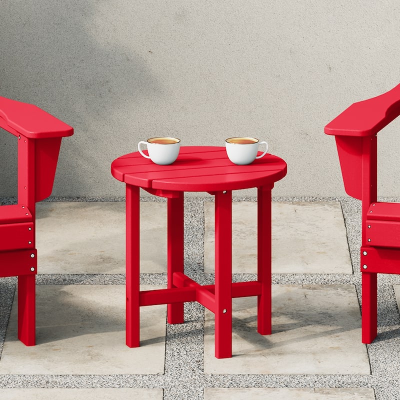 Polytrends Altura Eco-friendly All Weather Round 18" Side Table
