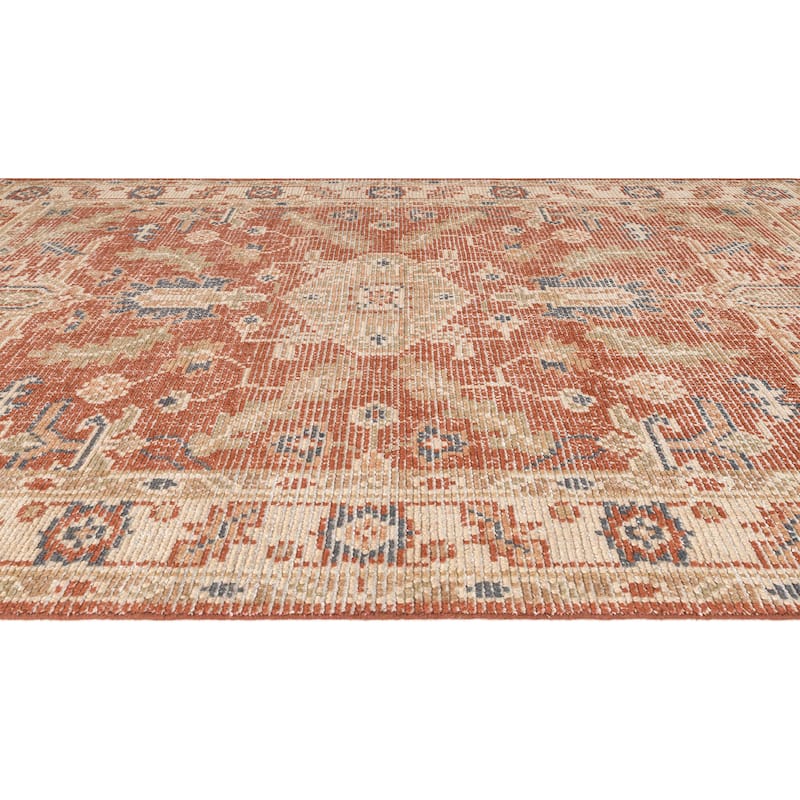 Terra by Obeetee Palace Farida Red Rug