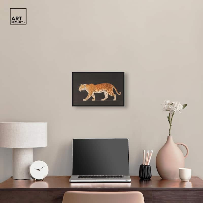 Golden Leopard Canvas by Art Remedy
