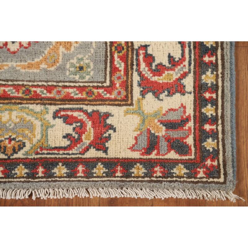 Floral Kazak Runner Rug Hand-Knotted Wool Carpet - 2'2" x 5'7"
