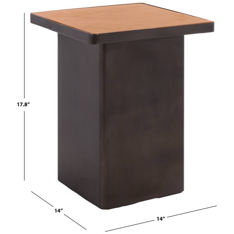 SAFAVIEH Couture Bellatressa Marble Accent Table - 14"W x 14"D x 18"H