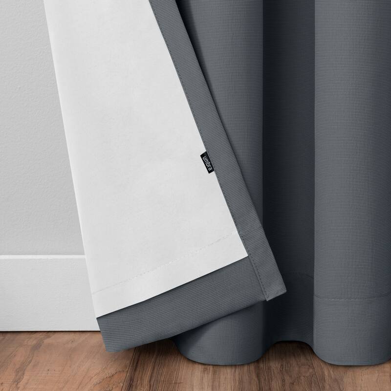 Umbra Ottoman Textured Solid 100% Blackout Grommet Curtain Panel