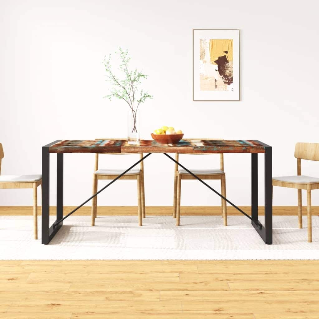 vidaXL Dining Table Solid Reclaimed Wood 70.9" - 70.9"x35.4"x29.9" (L x W x H)