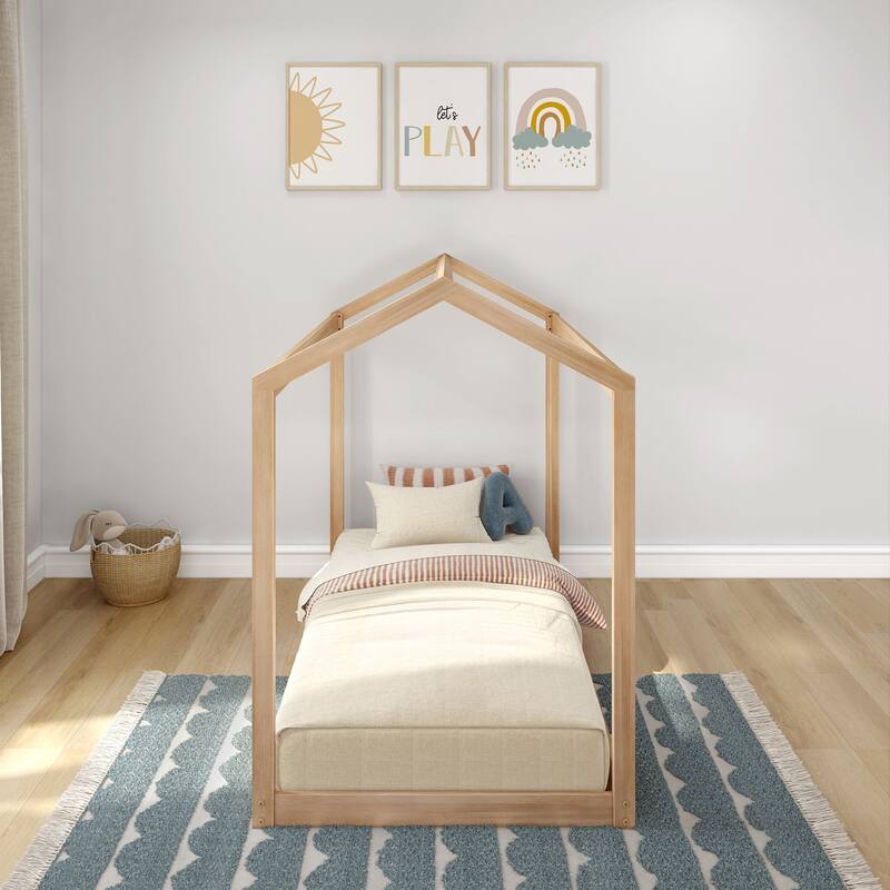 Max and Lily Classic Twin Floor House Bed