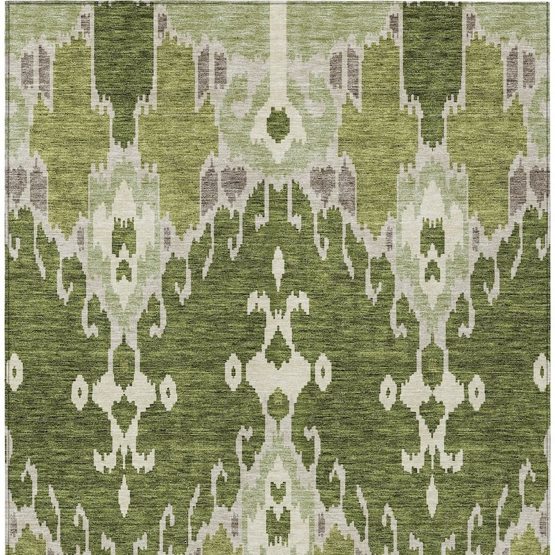HomeRoots Ikat Transitional Rectangle Outdoor Rug