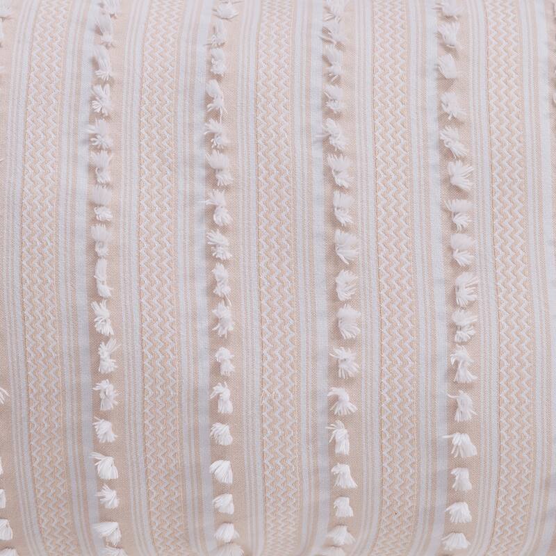 Better Trends Angelique Comforter Set 100% Cotton Tufted Soft Plush Chenille Elegant Stripes Machine Washable & Tumble Dry