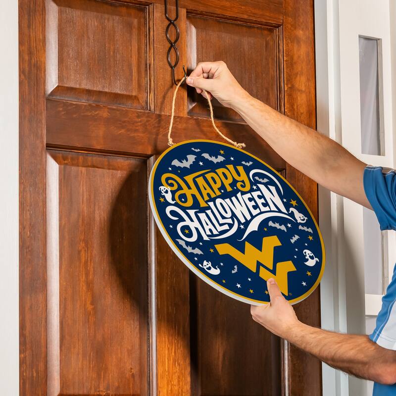 West Virginia University 18" x 18" Halloween Door Décor Wall Sign