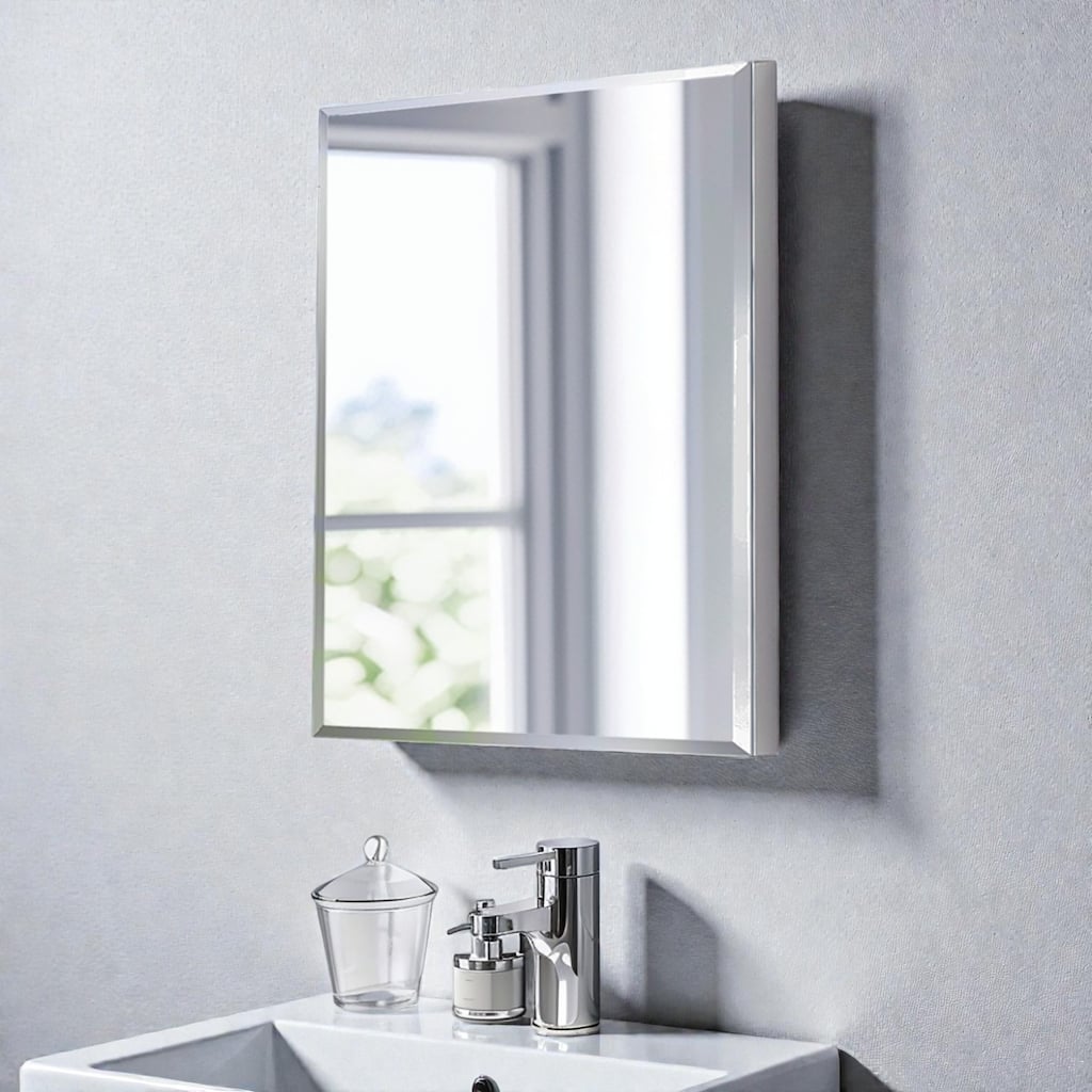 20x26 Inch Aluminum Medicine Cabinet with Mirror, Recessed or Surface Mount, Adjustable Glass Shelves Bathroom