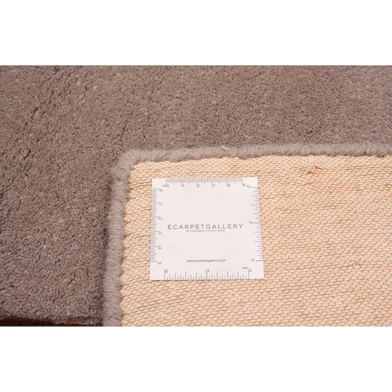 ECARPETGALLERY Hand Tufted Timeless Grey Viscose, Wool Rug - 5'0 x 7'11