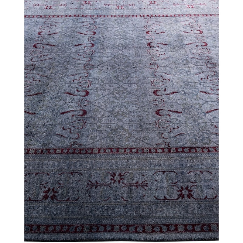 Fine Vibrance One-of-a-Kind Hand-Knotted Area Rug - Gray, 6' 2" x 9' 1" - 6' 2" x 9' 1"
