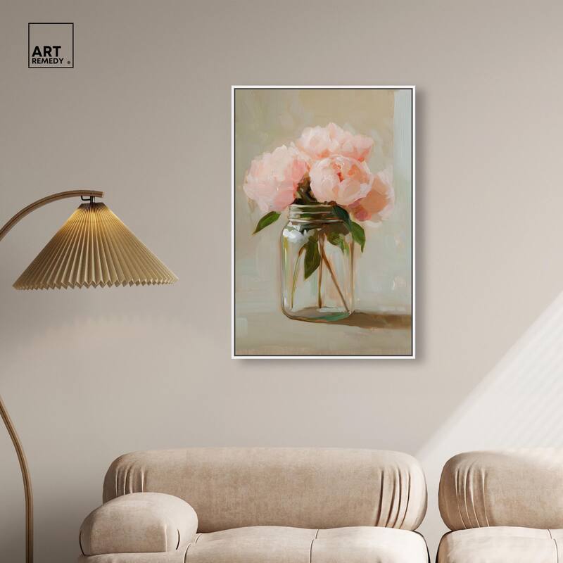 Jar of Petals Canvas by Art Remedy