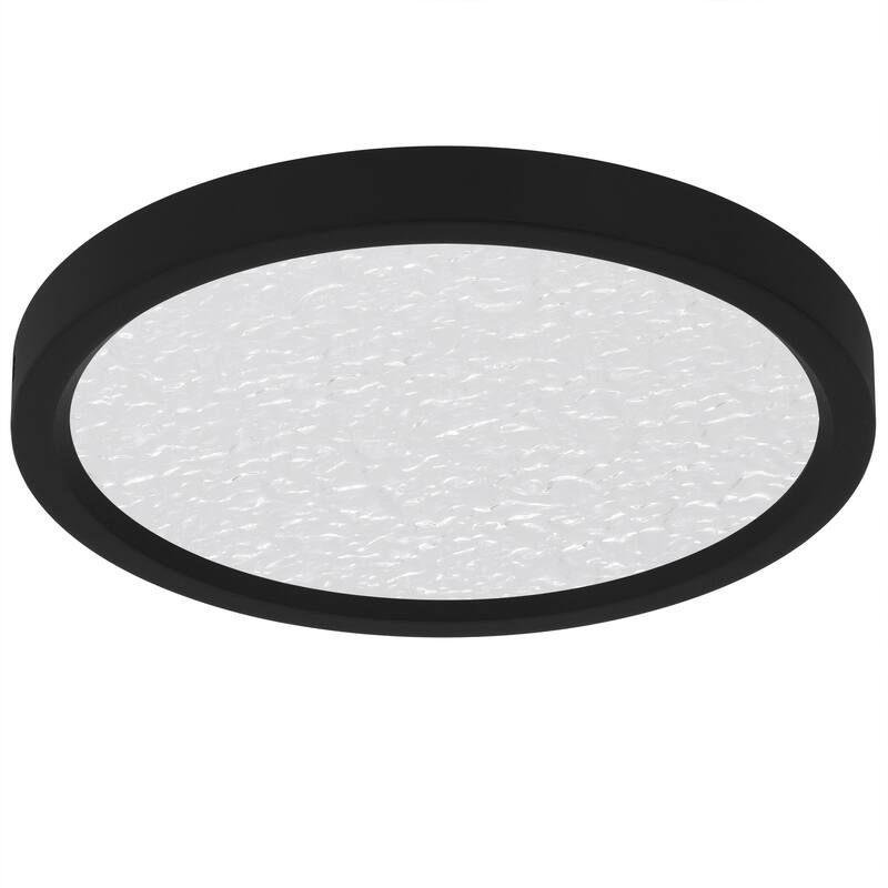 Outskirts Integrated LED Earth Black Flush Mount with CCT Switch