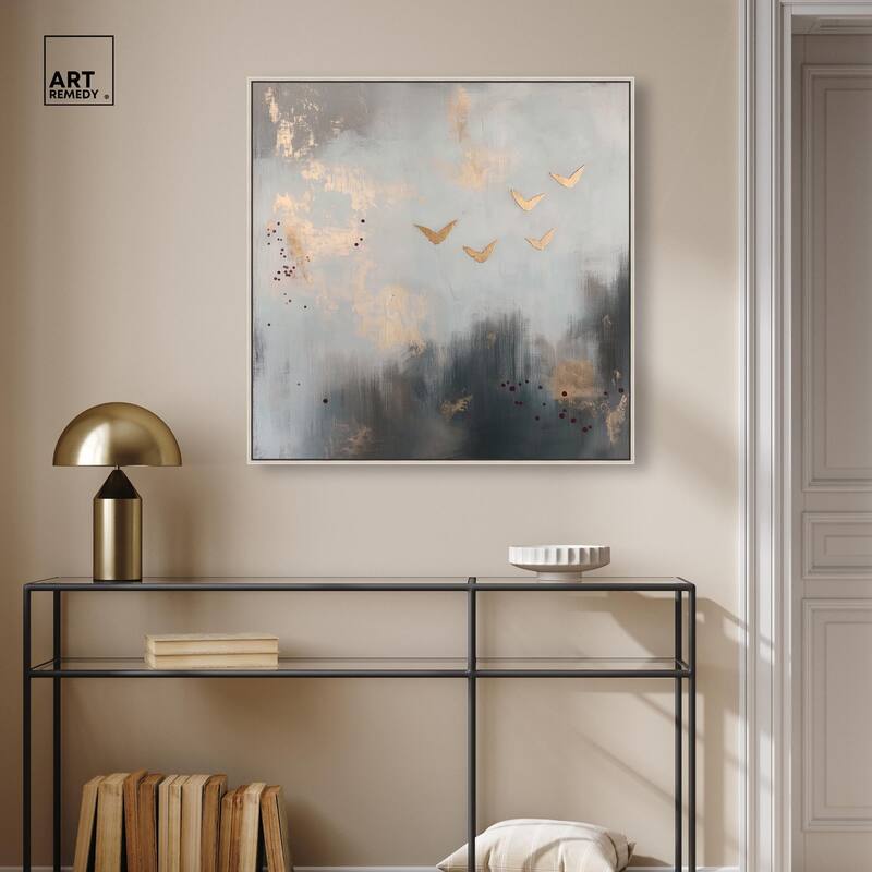 Golden Nebula Canvas by Art Remedy