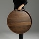 preview thumbnail 19 of 19, Round Black Walnut Wood Serving Tray Ottoman Tray with Handles