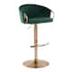 Option Green Velvet/Gold Metal/Rounded T