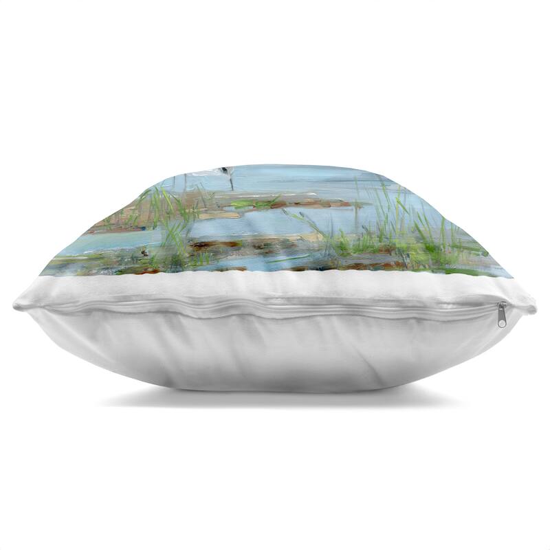 Stupell Stepping Sandpipers Grazing Decorative Printed Throw Pillow Design by Sally Swatland