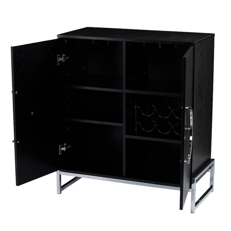 SEI Furniture Pierton Double-Door Bar Cabinet