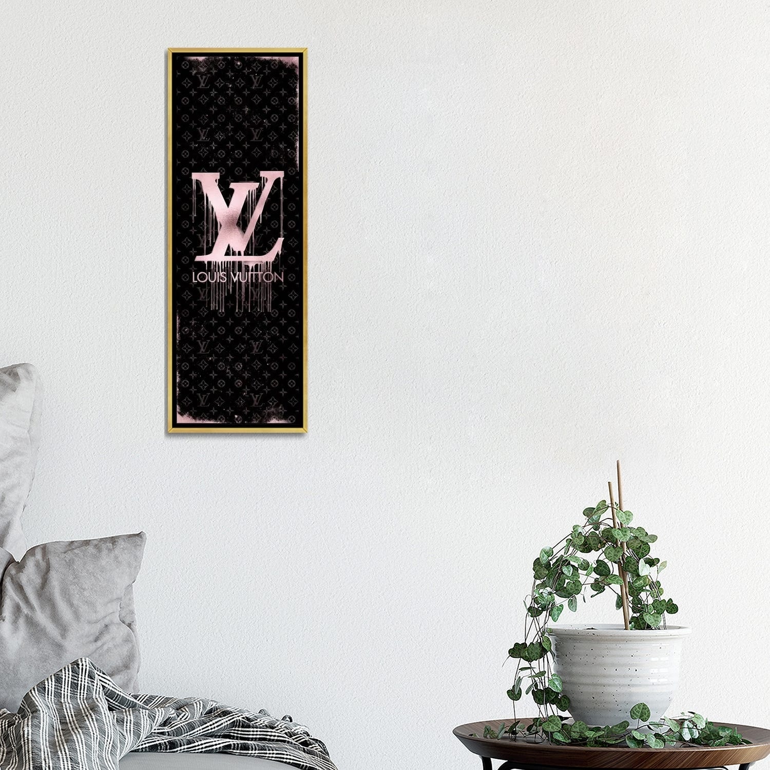 Rose Gold Blush LV Fashion I Canvas Artwork by Pomaikai Barron, iCanvas