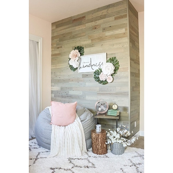 Timberchic Reclaimed Wooden Wall Planks - Peel and Stick Application (Driftwood). Opens flyout.
