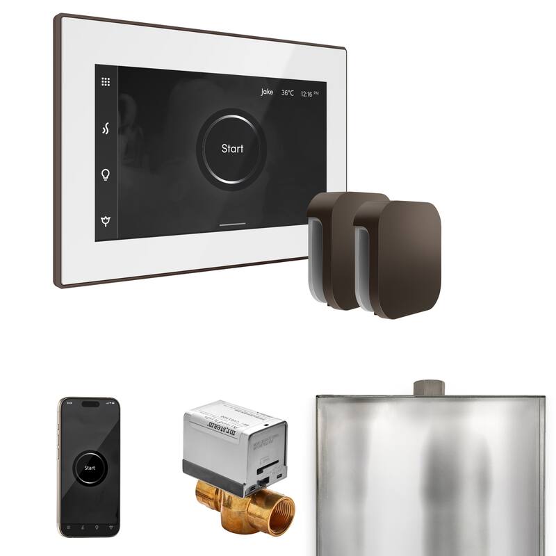 Mr Steam BXX Xbutler Max Package Steam Shower Control Package with - White / Oil-Rubbed Bronze