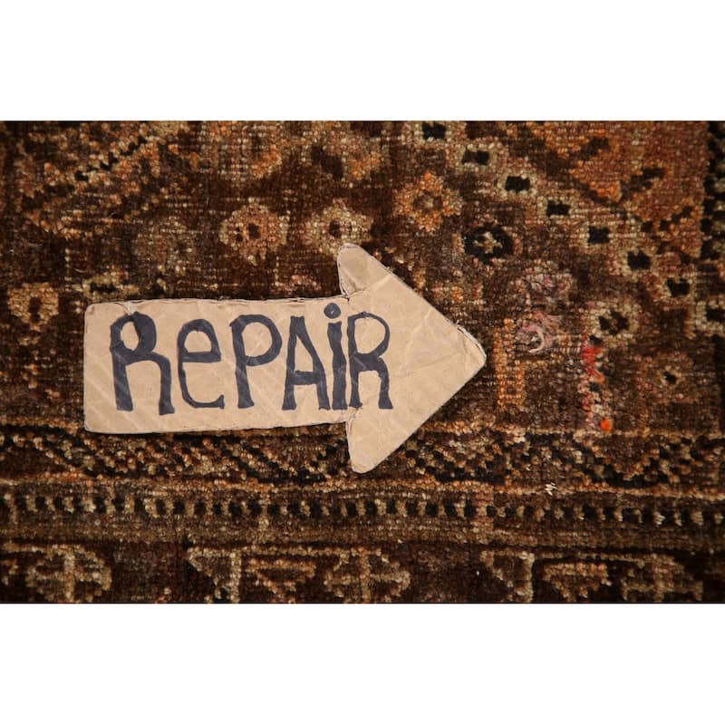 Qashqai Persian Antique Rug Hand-Knotted Vegetable Dye Wool Carpet - 4'8"x 7'9"