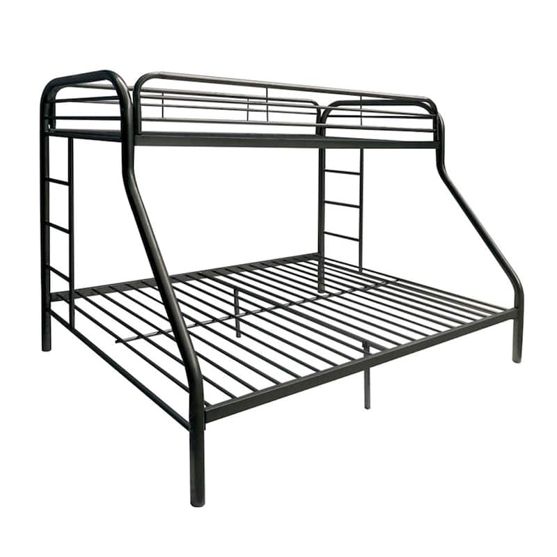 Keane Black Twin XL over Queen Bunk Bed with Ladder