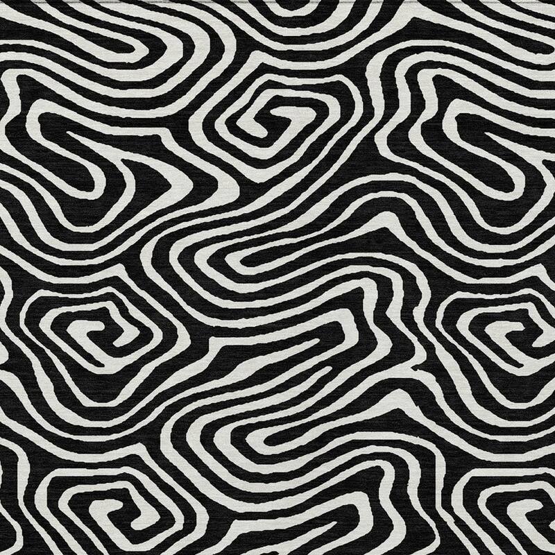 HomeRoots Abstract Transitional Rectangle Outdoor Rug